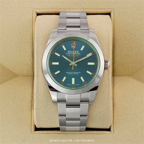 rolex milgauss cinturino pelle|rolex milgauss 40mm.